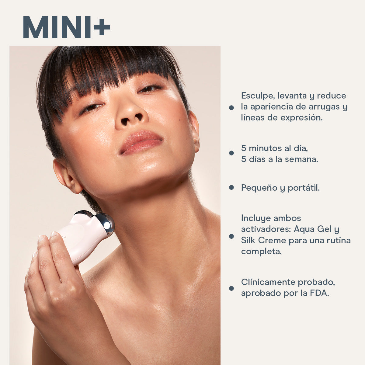 NuFACE MINI+ Sandy Rose & Super VITA-C Booster Serum